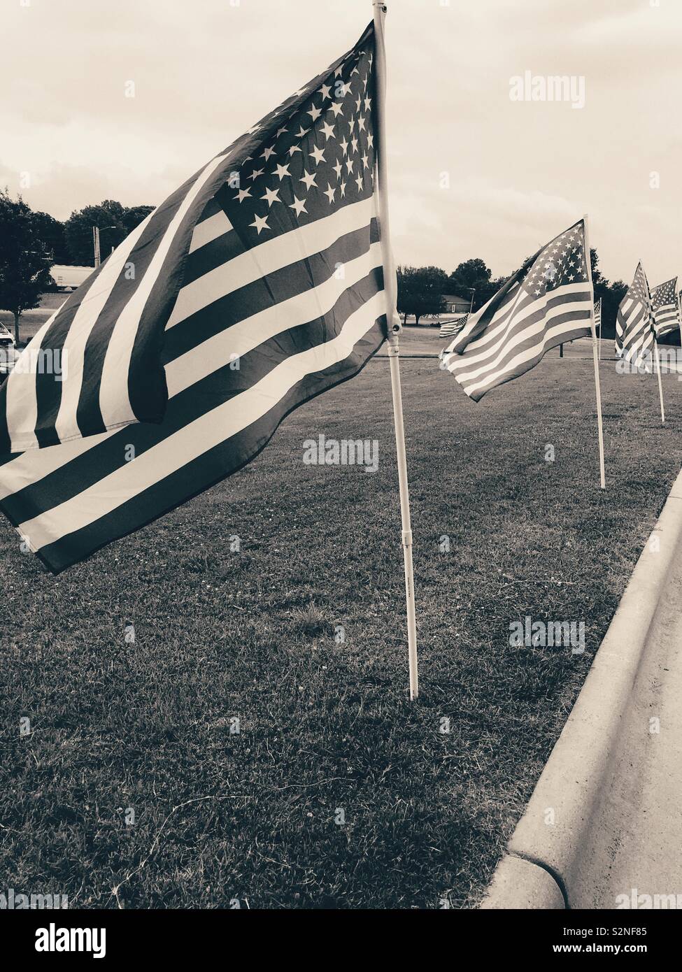 american flag on poppy fields, USA Memorial Day concept Stock Photo - Alamy