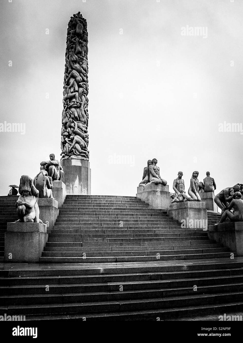 Sculpture park, Oslo, Sweden - Smartphone Captured Stock Image