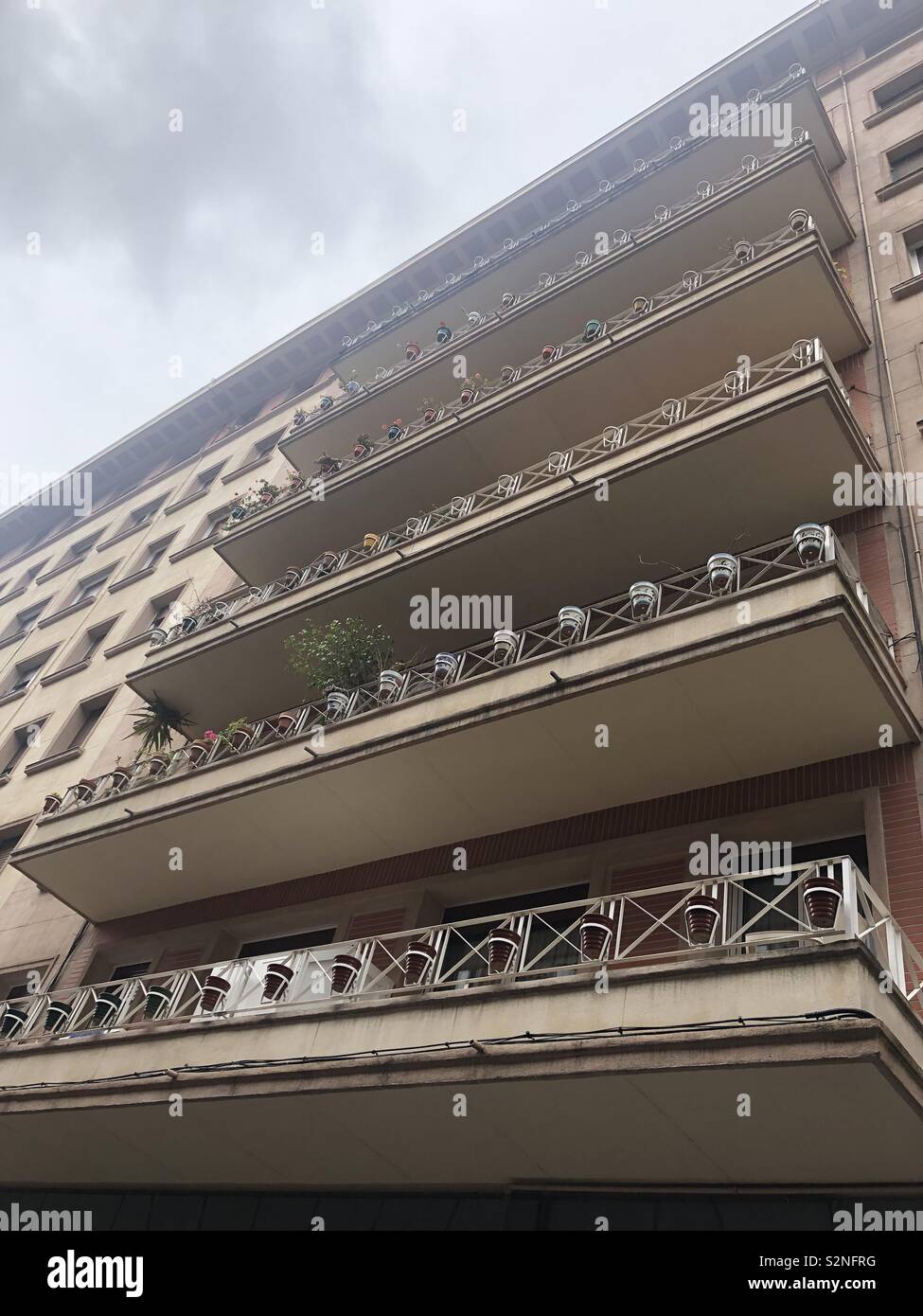 Balconies Bilbao - Smartphone Captured Stock Image