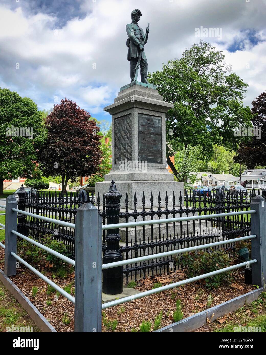 Civil war monument, Honesdale, Pennsylvania Stock Photo