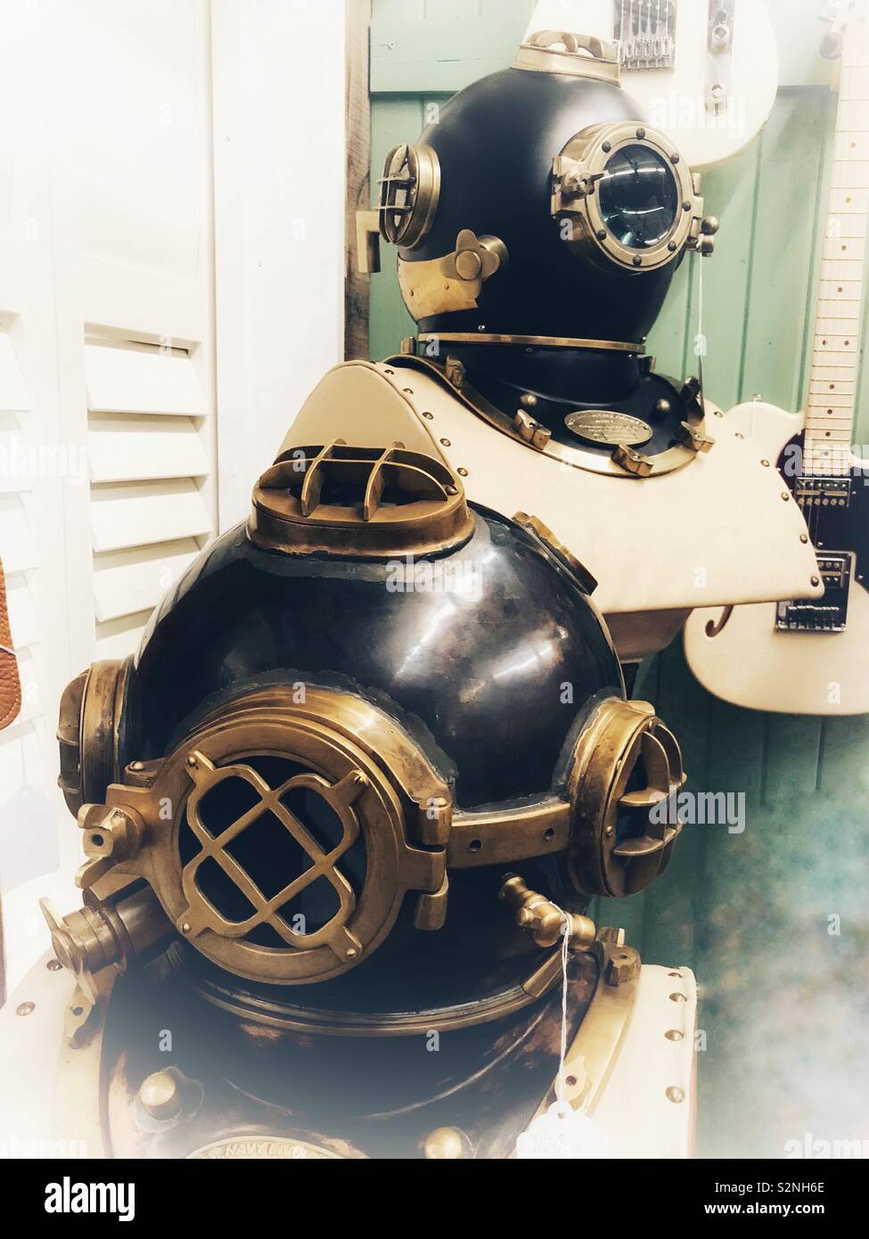 Vintage diving equipment hires stock photography and images Alamy