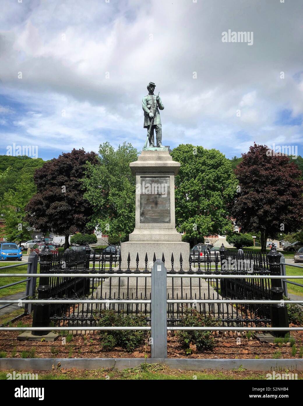 Civil war monument, Honesdale, Pennsylvania Stock Photo