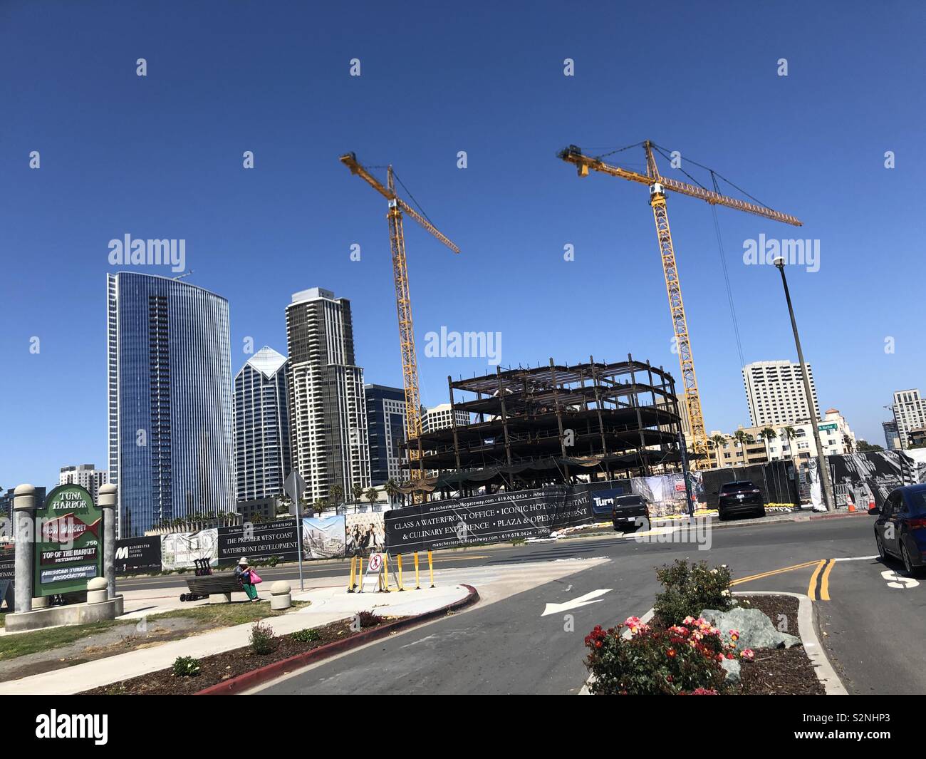 New Construction Downtown San Diego Watefront Stock Photo Alamy