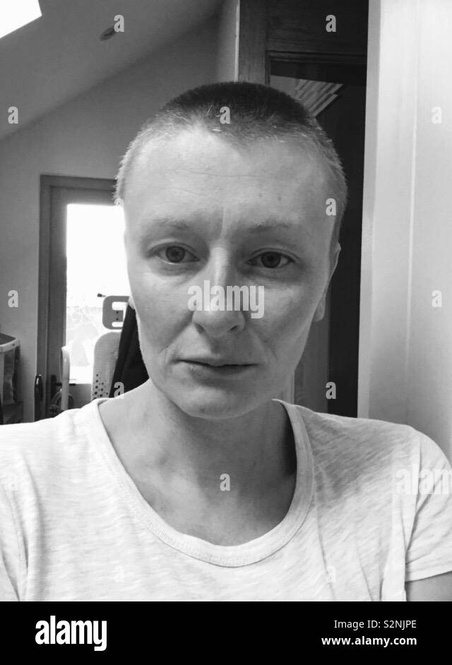 Bald shaved Black and White Stock Photos & Images - Alamy