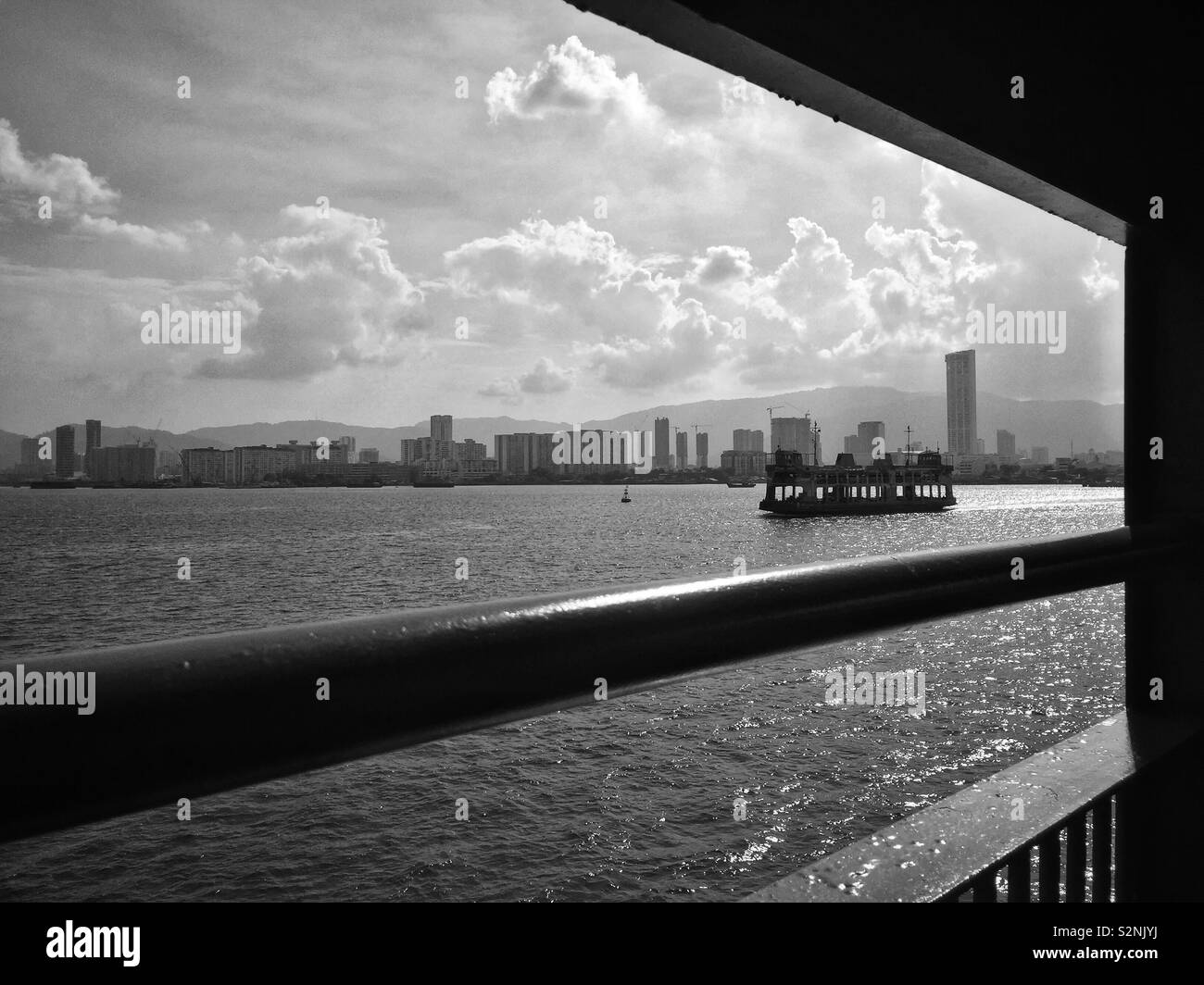 At the sea crossing to the island. - Smartphone Captured Stock Image