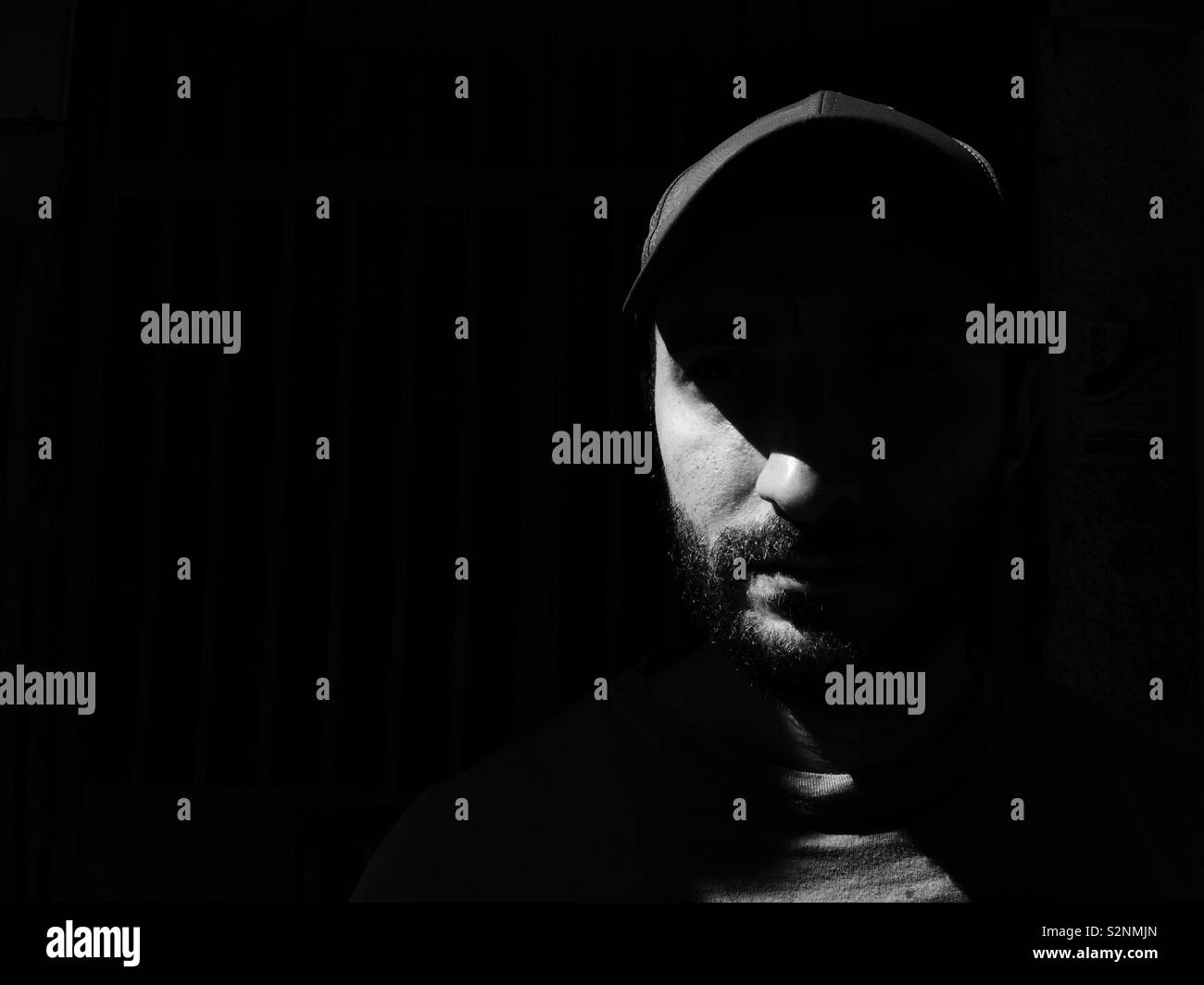 Bearded man wearing cap - Smartphone Captured Stock Image