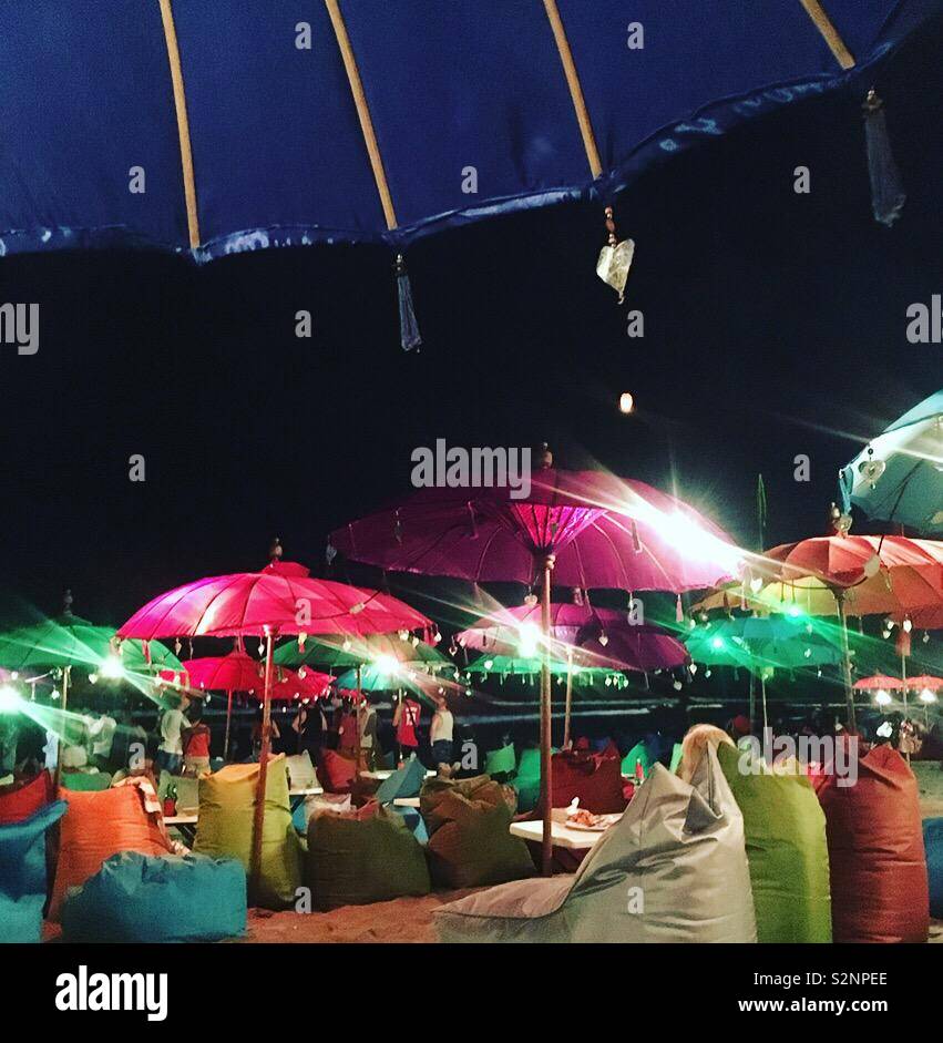 Beach bar in Seminyak, Bali Stock Photo Alamy