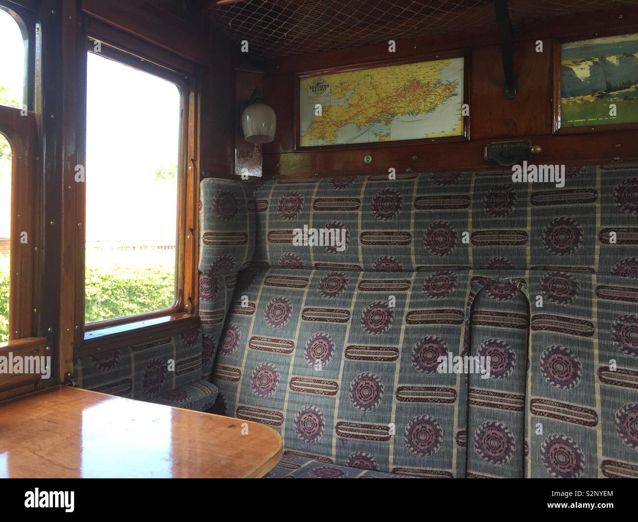Bodiam train interior - Smartphone Captured Stock Image