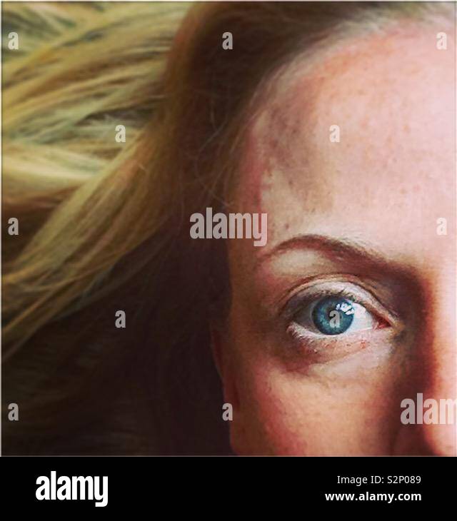 Blue Eye - Smartphone Captured Stock Image