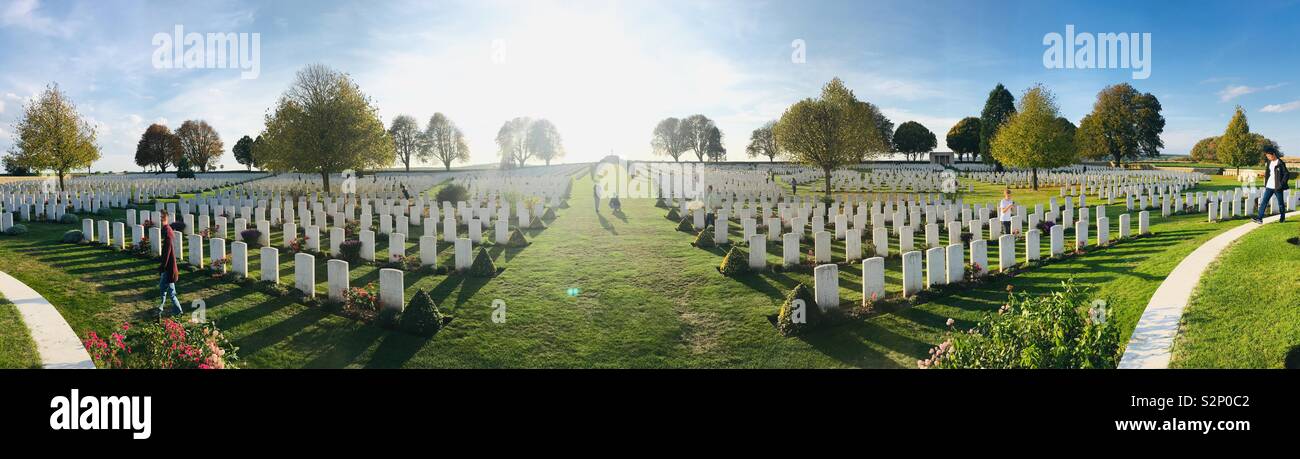 World War One cemetery in France Stock Photo