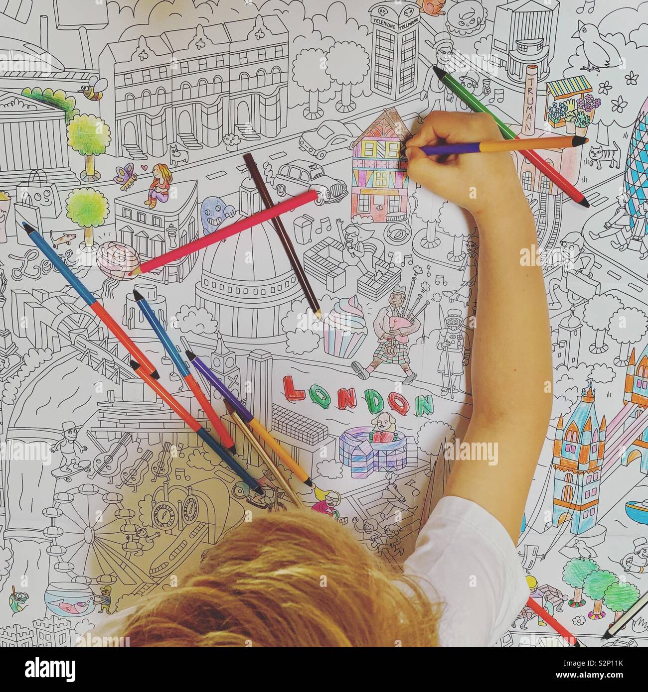 Colourful colouring - Smartphone Captured Stock Image