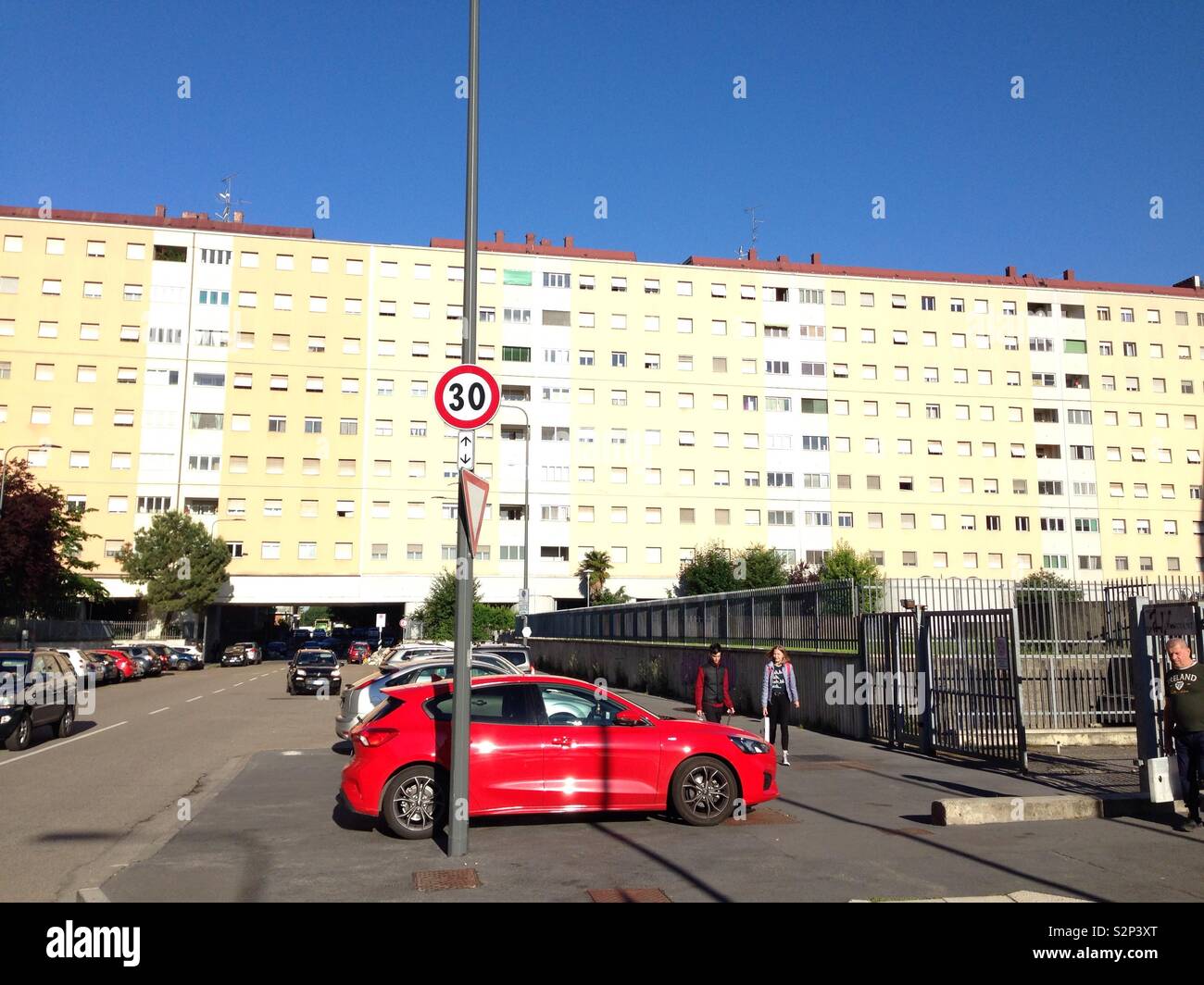 Apartment block in Quarto Cagnino, Milan, Italy, 2019. - Smartphone Captured Stock Image
