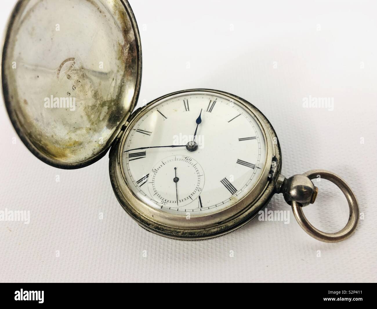 Classic mid 1800s pocket watch from Boston Stock Photo