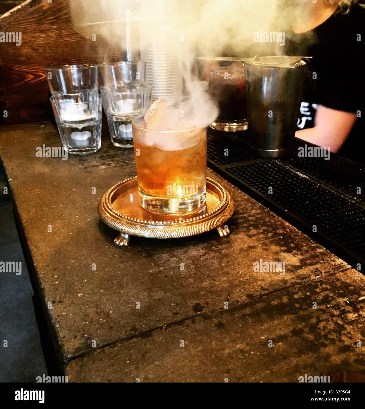 Smoking’ whiskey Stock Photo Alamy