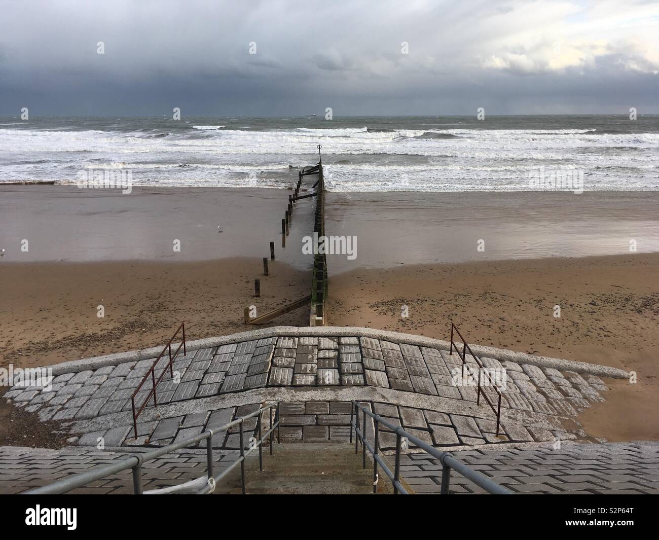 Aberdeen beach front, in Scotland. Stock Photo