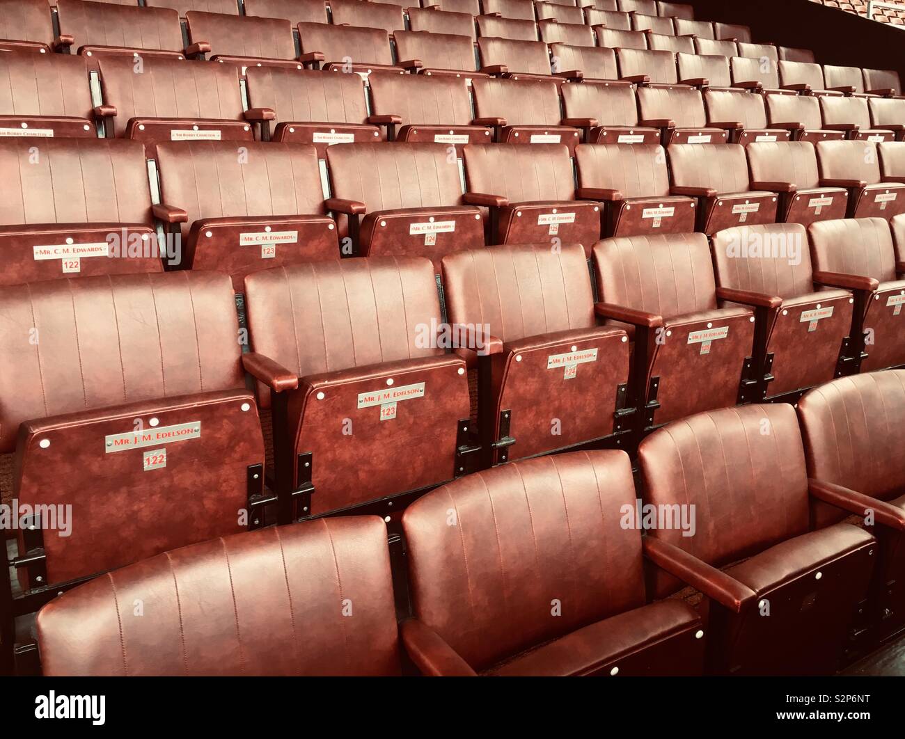 VIP seats at Old Trafford Stock Photo Alamy