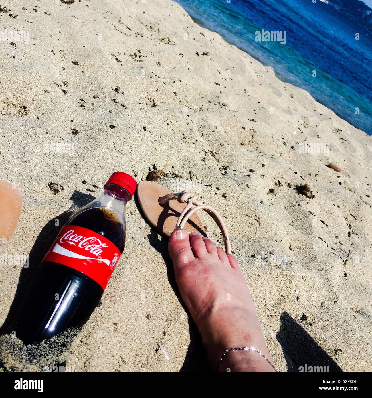 Sandy toes - Smartphone Captured Stock Image