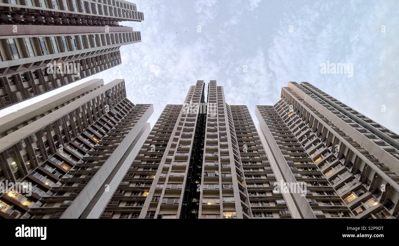 High rise residential building in Hong Kong. - Smartphone Captured Stock Image