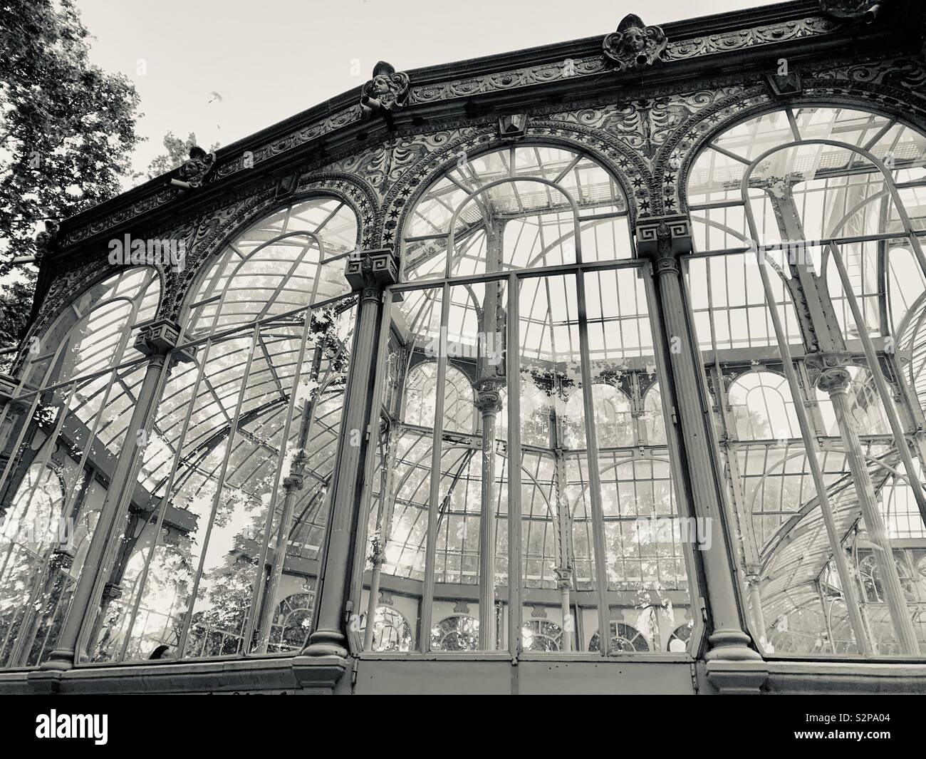 Palcio de cristal in Retiro park. Madrid. Spain - Smartphone Captured Stock Image