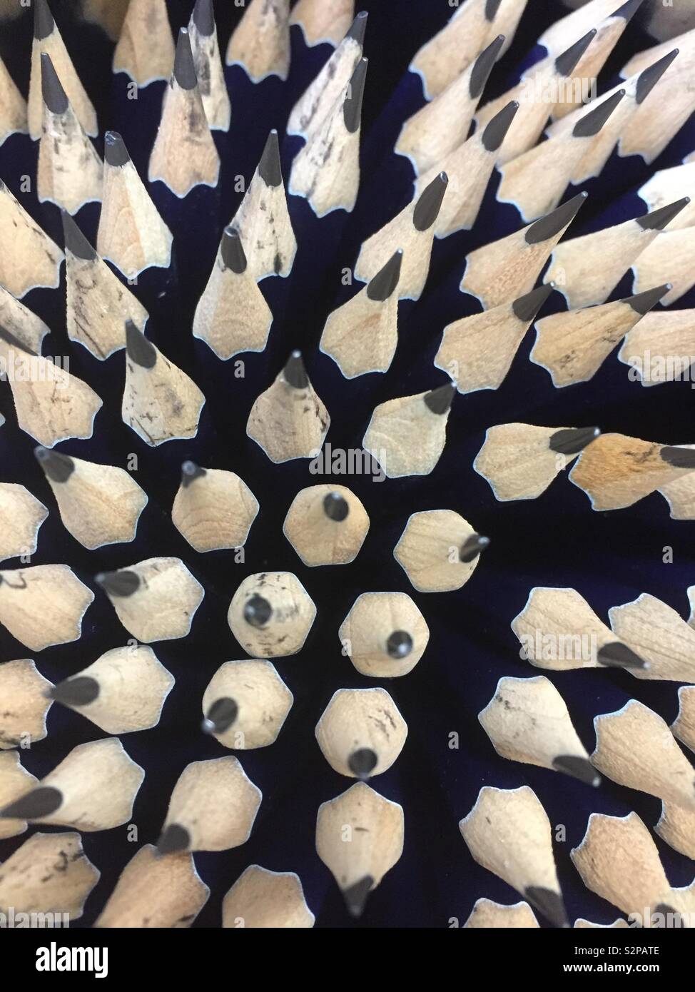 Box of pencil points - Smartphone Captured Stock Image