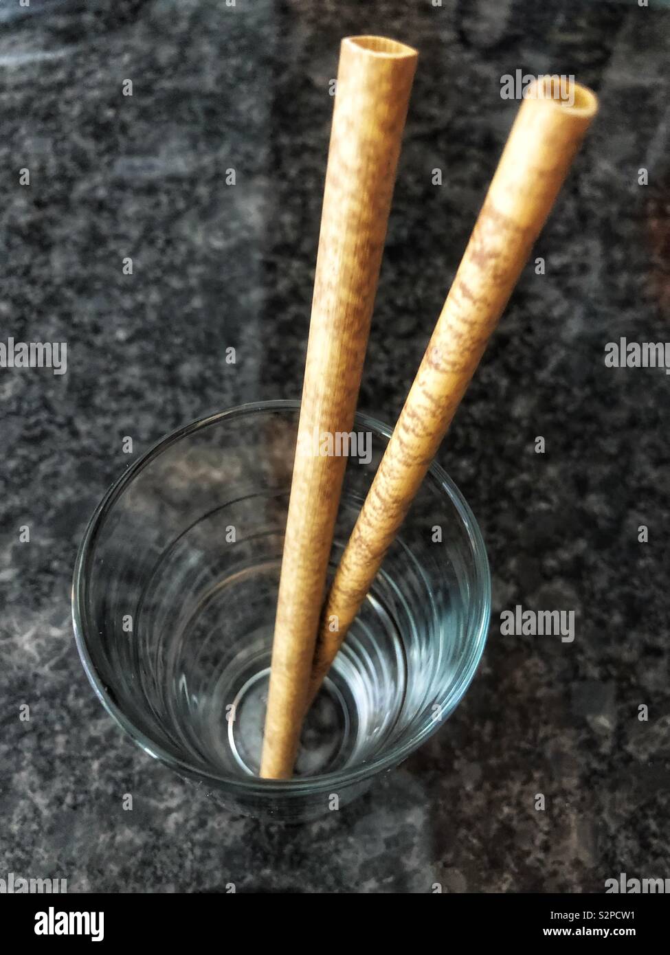 Bamboo straws. - Smartphone Captured Stock Image