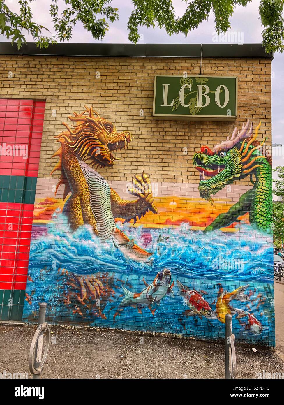 Toronto street art in a downtown neighbourhood, Canada. - Smartphone Captured Stock Image