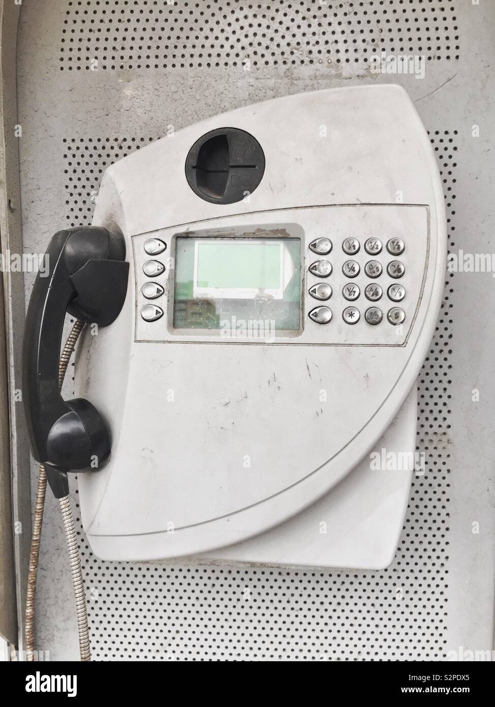 Public phone Beirut Lebanon Middle East Stock Photo