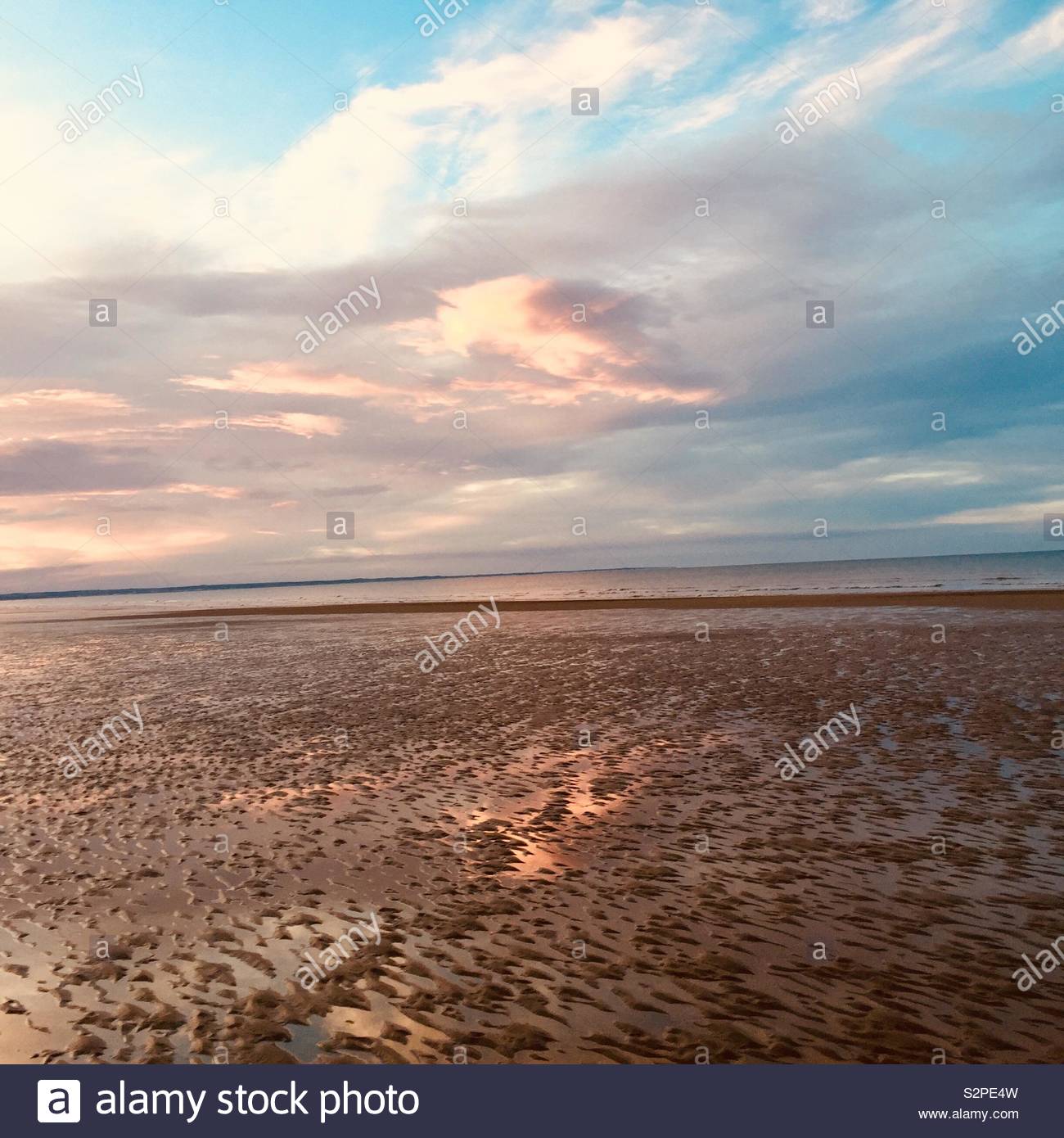 Beach, Sand, Landscape, Sea, Water, Sky, Clouds Stock Photo