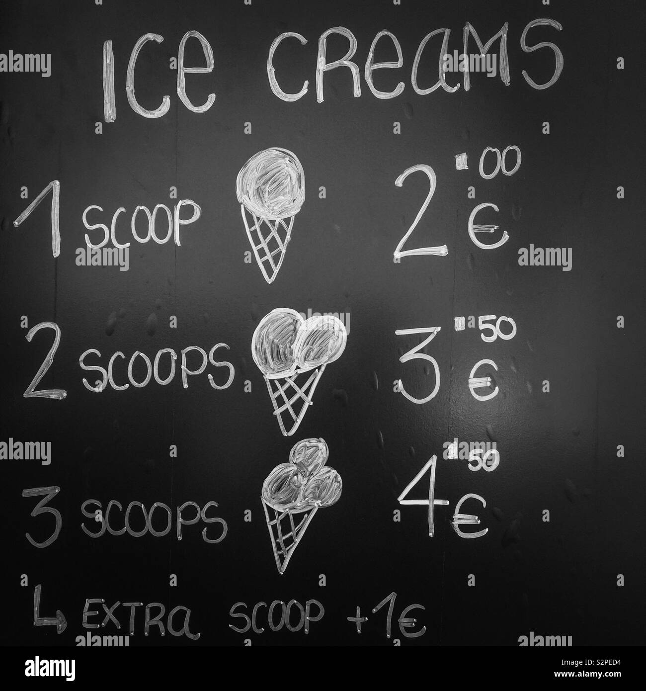 Ice cream prices Stock Photo Alamy