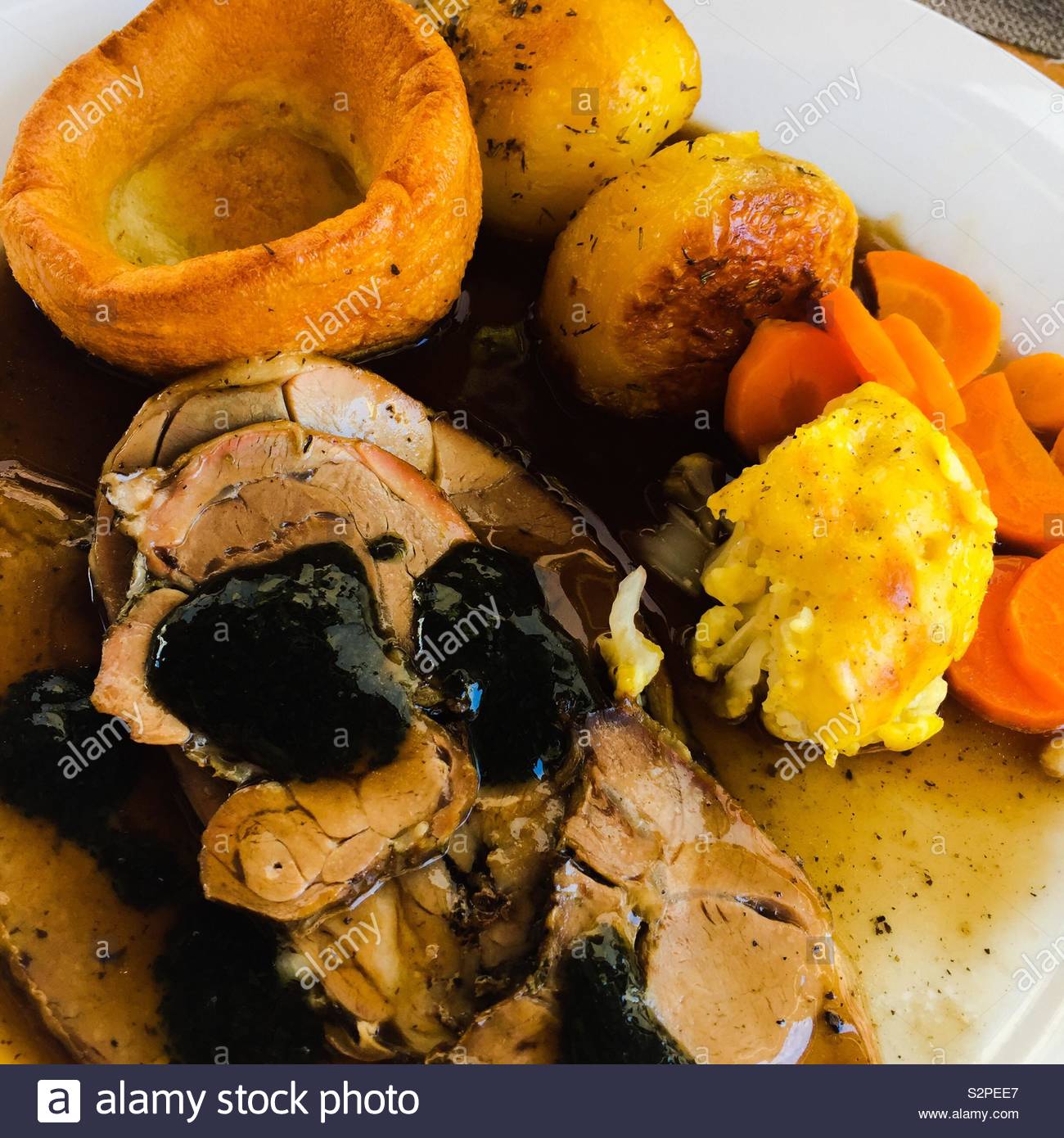Lamb Sunday roast lunch Stock Photo Alamy