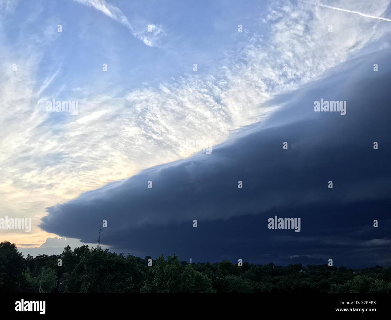 A storm rushes onward. Stock Photo