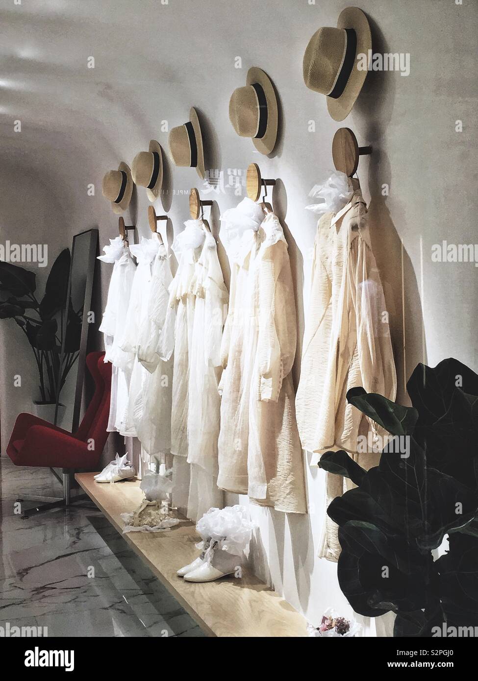 Fashionable cloth store Stock Photo Alamy