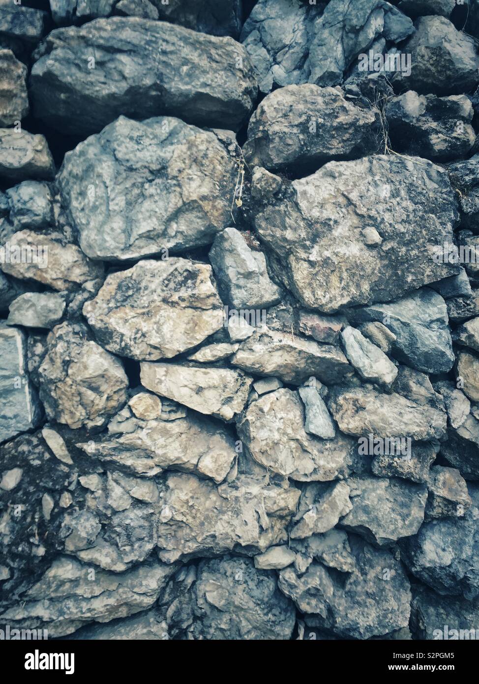 Dry stone wall Stock Photo