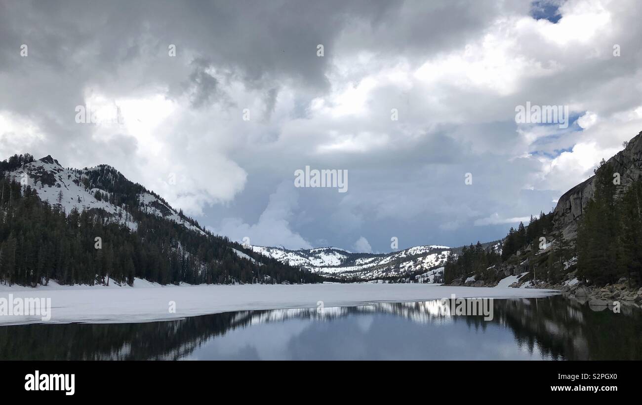 Echo Lake in the High Sierras of California. - Smartphone Captured Stock Image