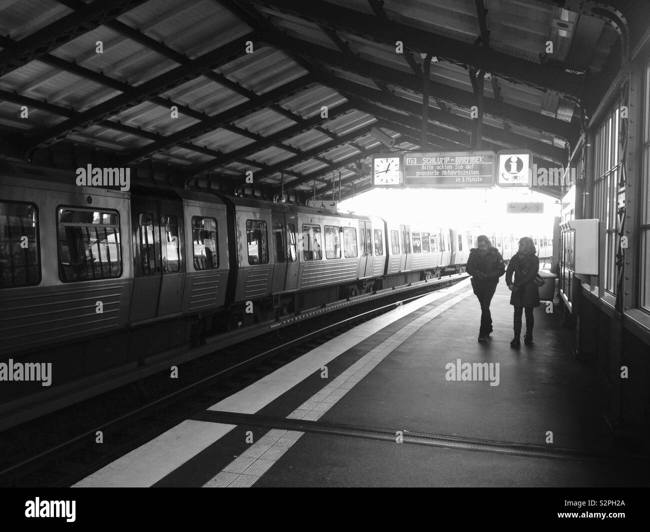 Metro Station in Hamburg - Smartphone Captured Stock Image
