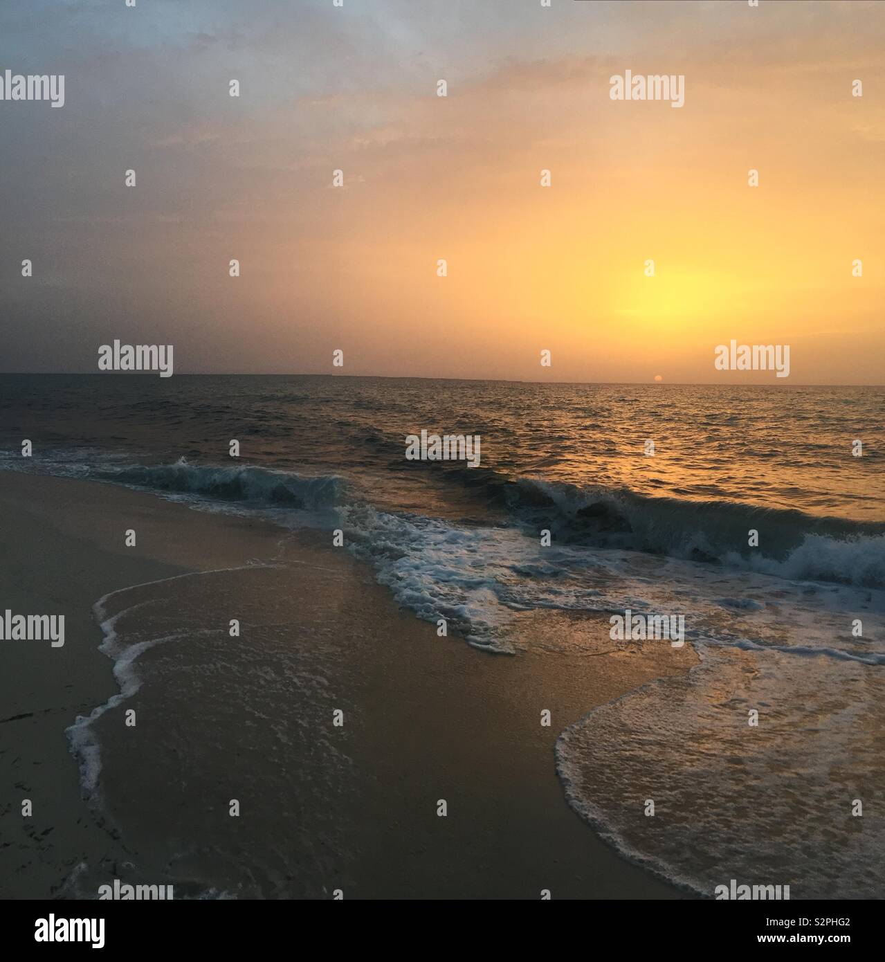 Sea under sunset- Egypt - Smartphone Captured Stock Image