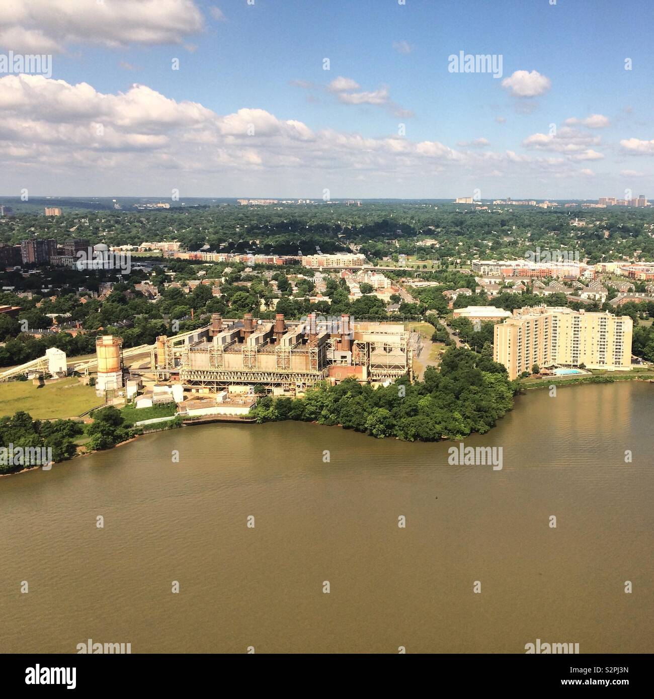 Flying over Maryland, United States - Smartphone Captured Stock Image