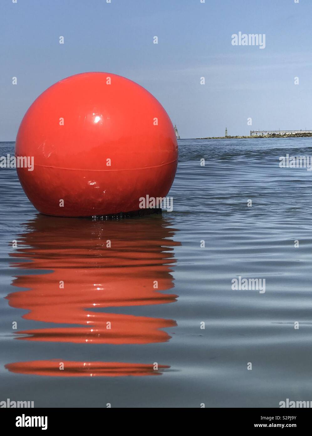 Ball in water Stock Photo