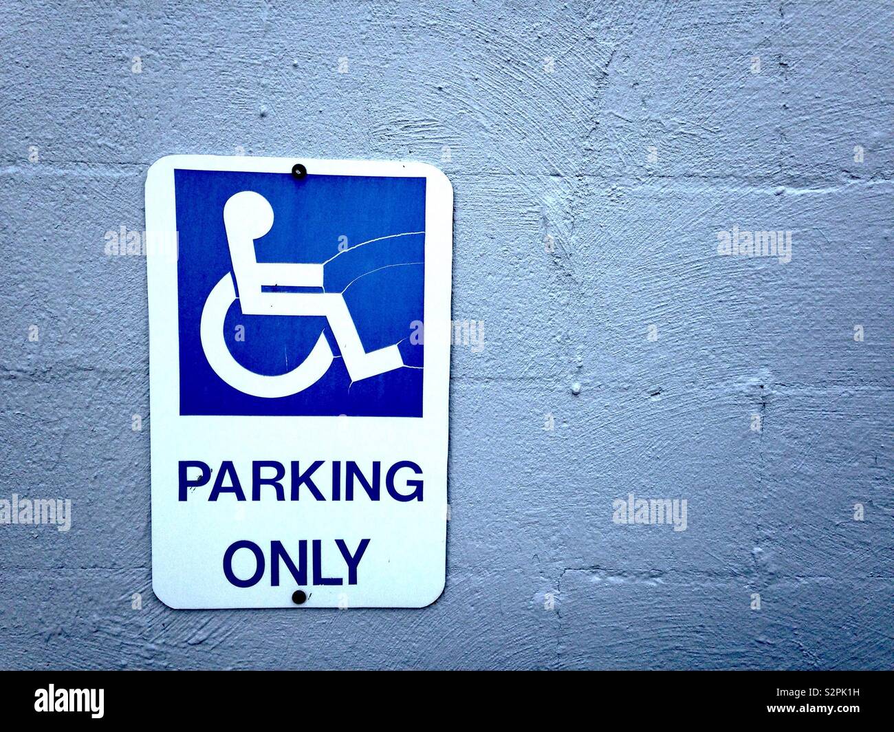 Handicapped Parking Only Sign Stock Photo - Alamy