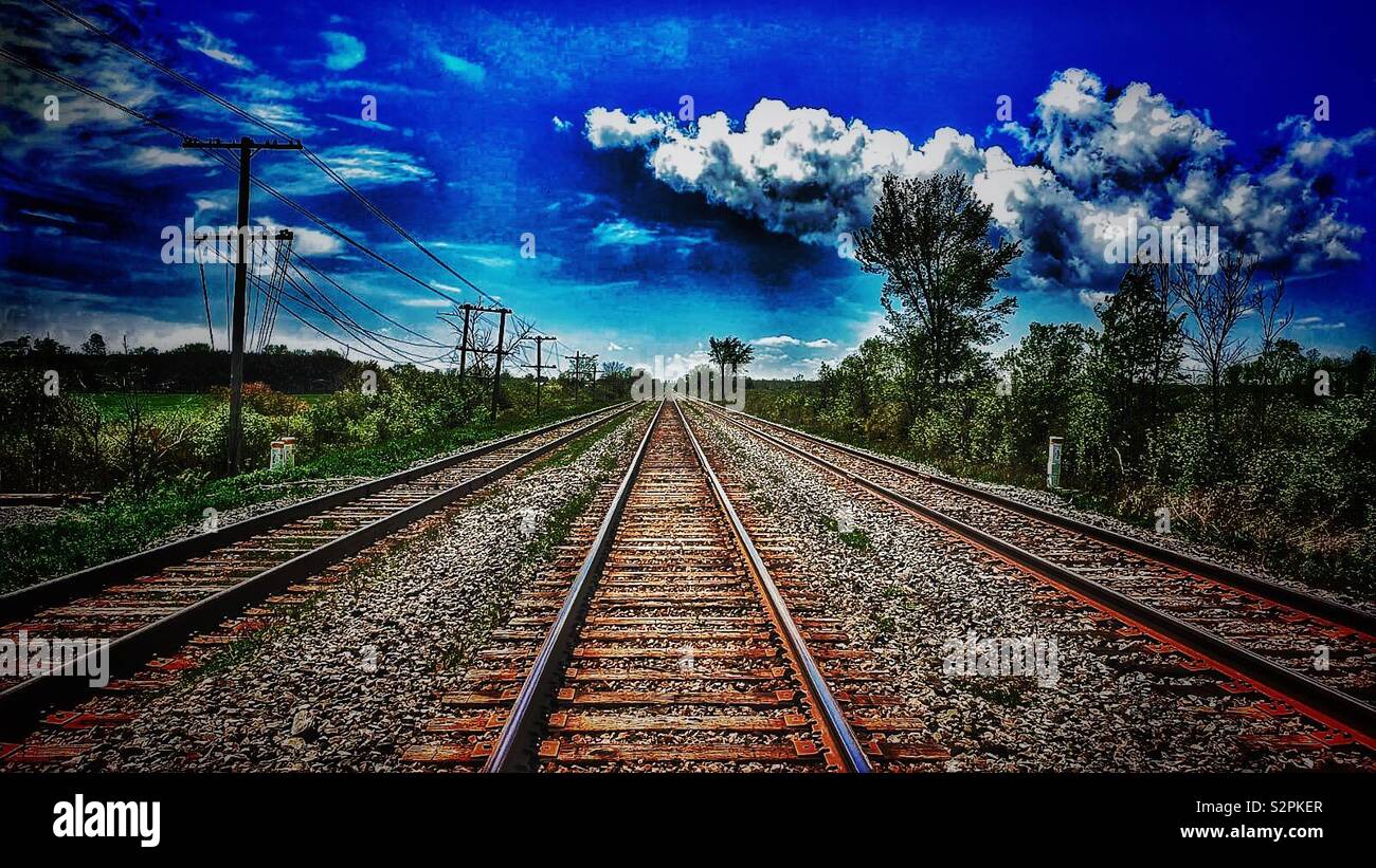 Railway tracks - Smartphone Captured Stock Image