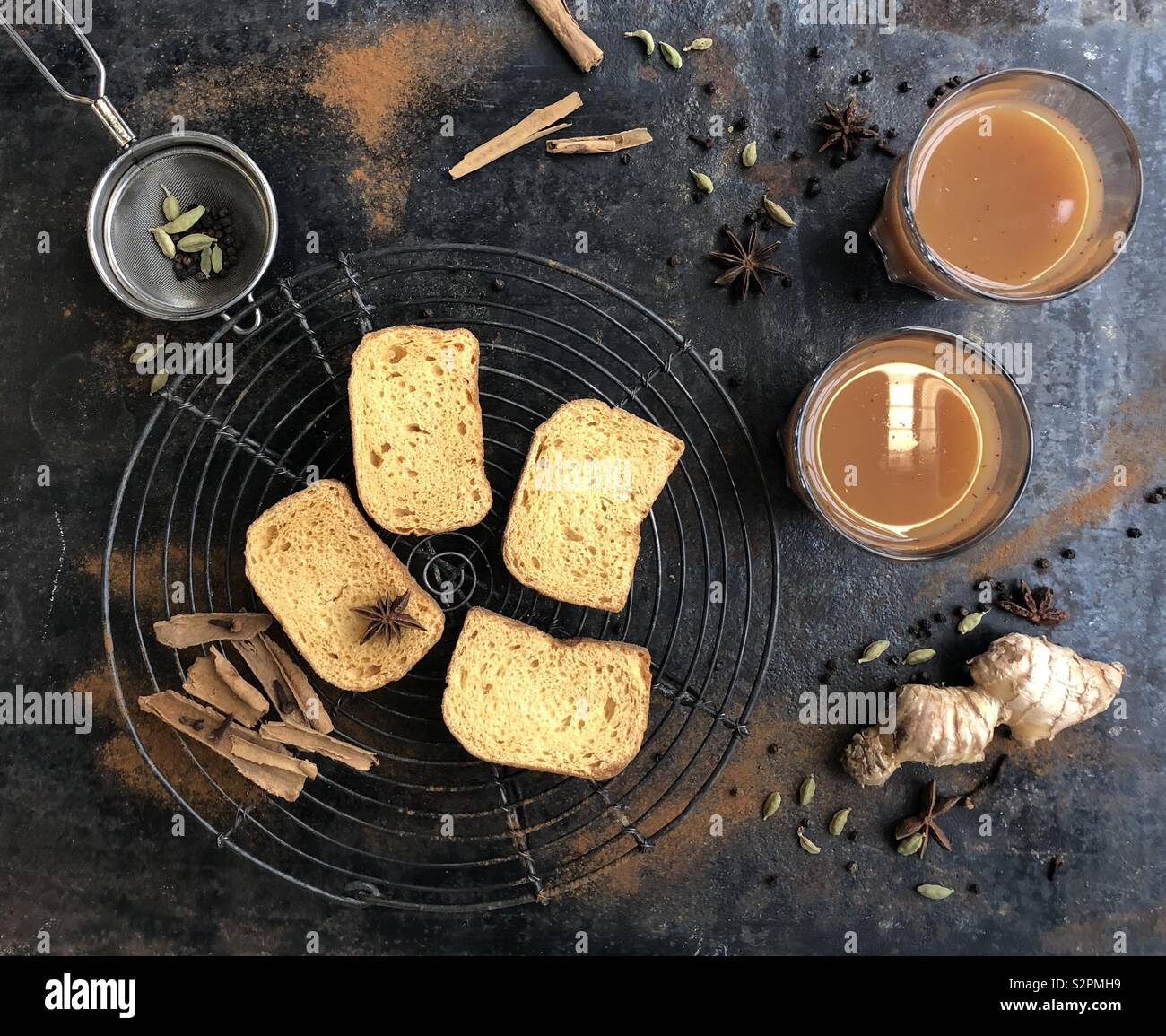 Indian Masala Chai with ginger & spice and all things nice! Stock Photo
