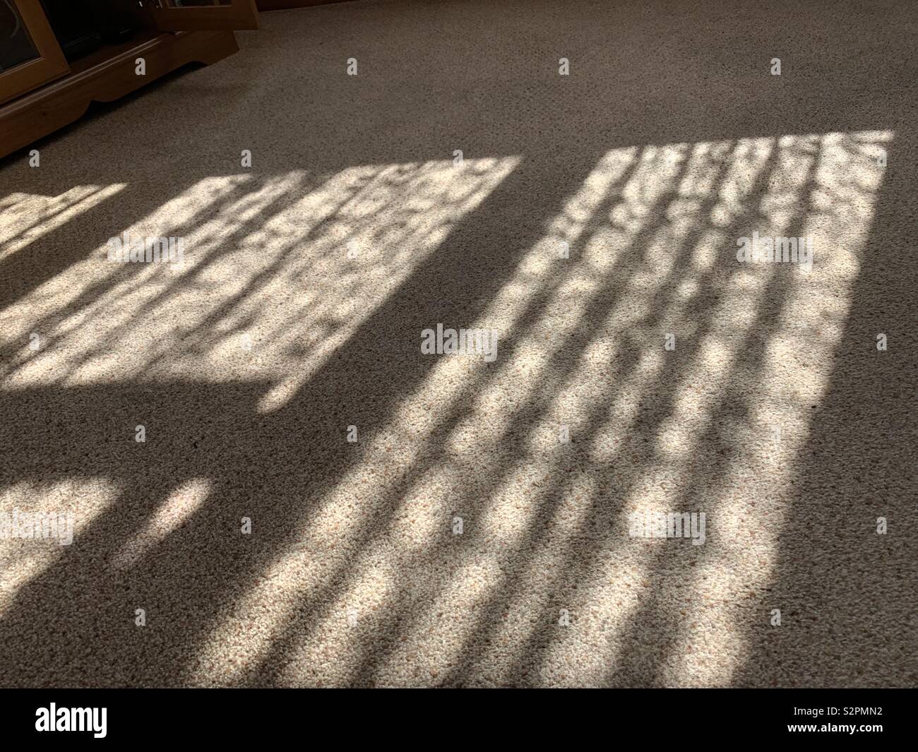 Sun reflection on carpet Stock Photo