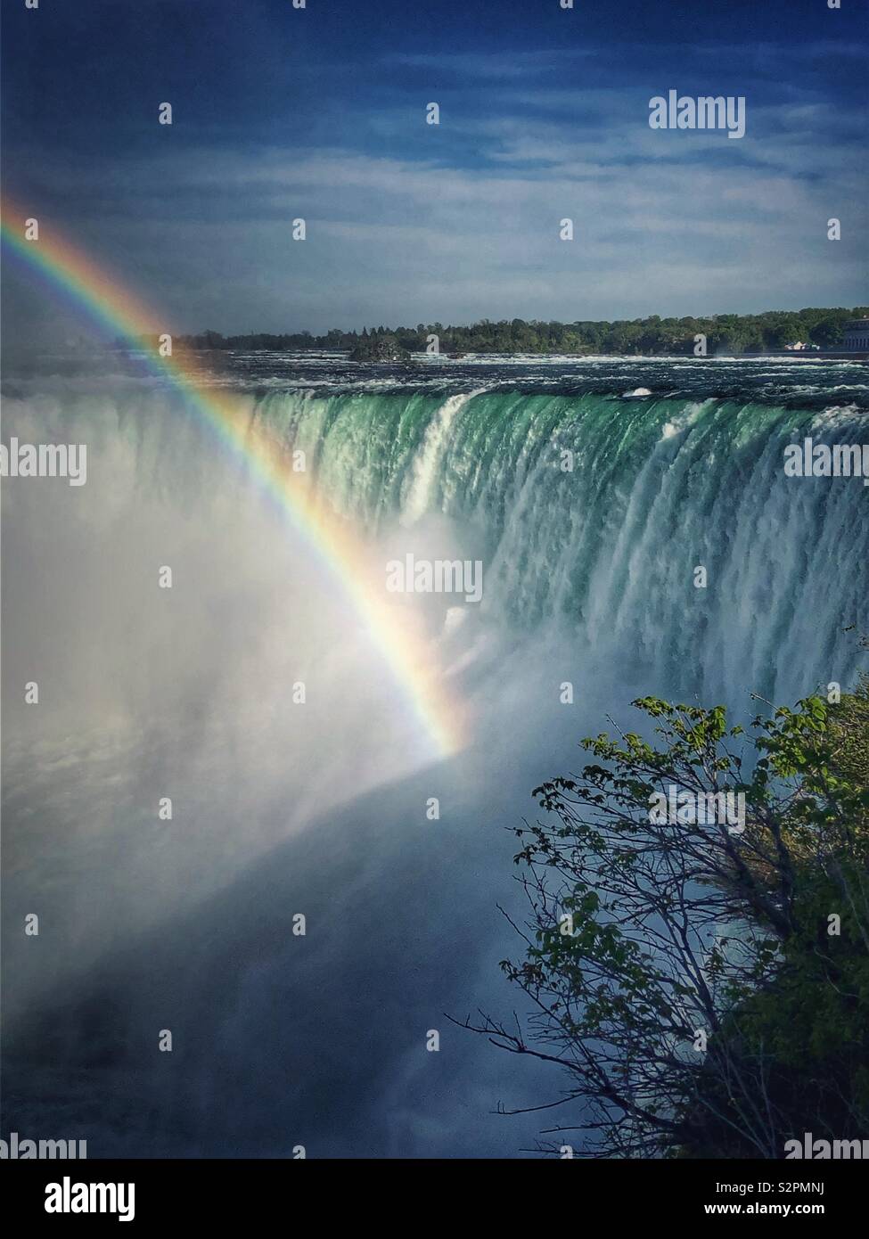 A mysterious mood at the Horseshoe Falls, Niagara Falls, Canada. - Smartphone Captured Stock Image