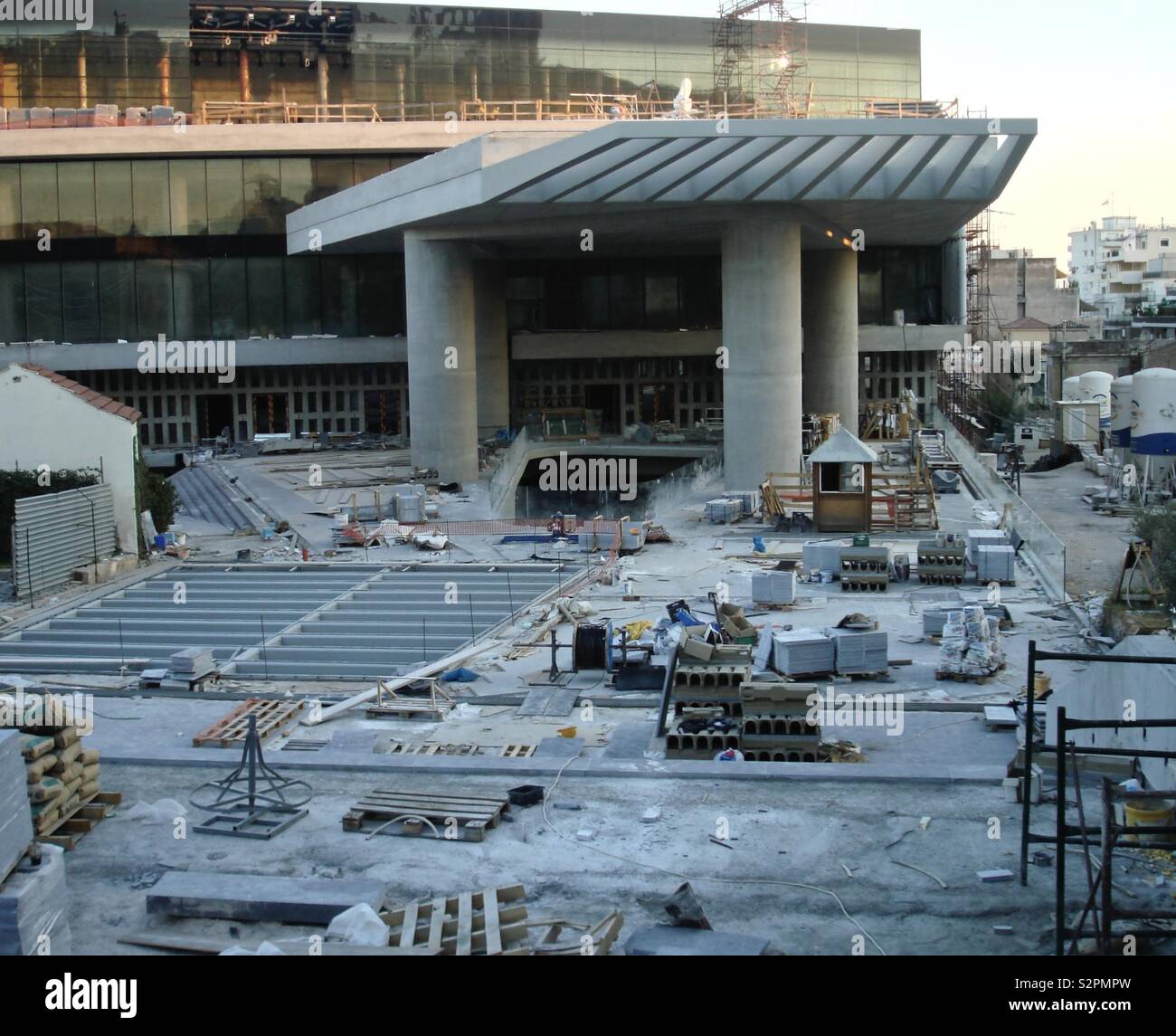 The new Acropolis Museum of Athens, Greece, under construction on 14th August, 2007. Stock Photo