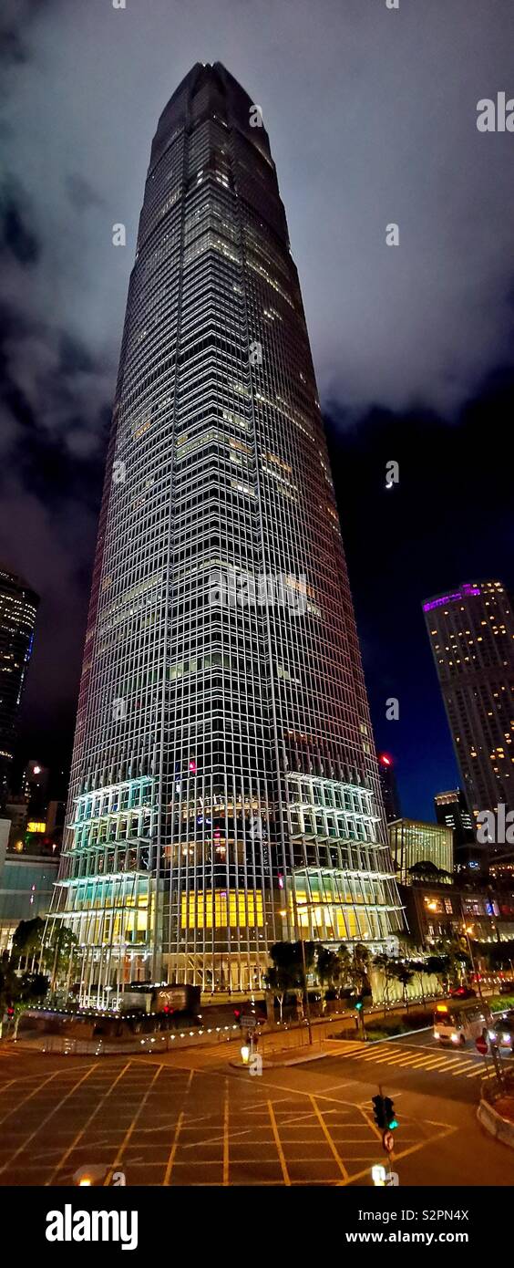 IFC Tower in Hong Kong. - Smartphone Captured Stock Image