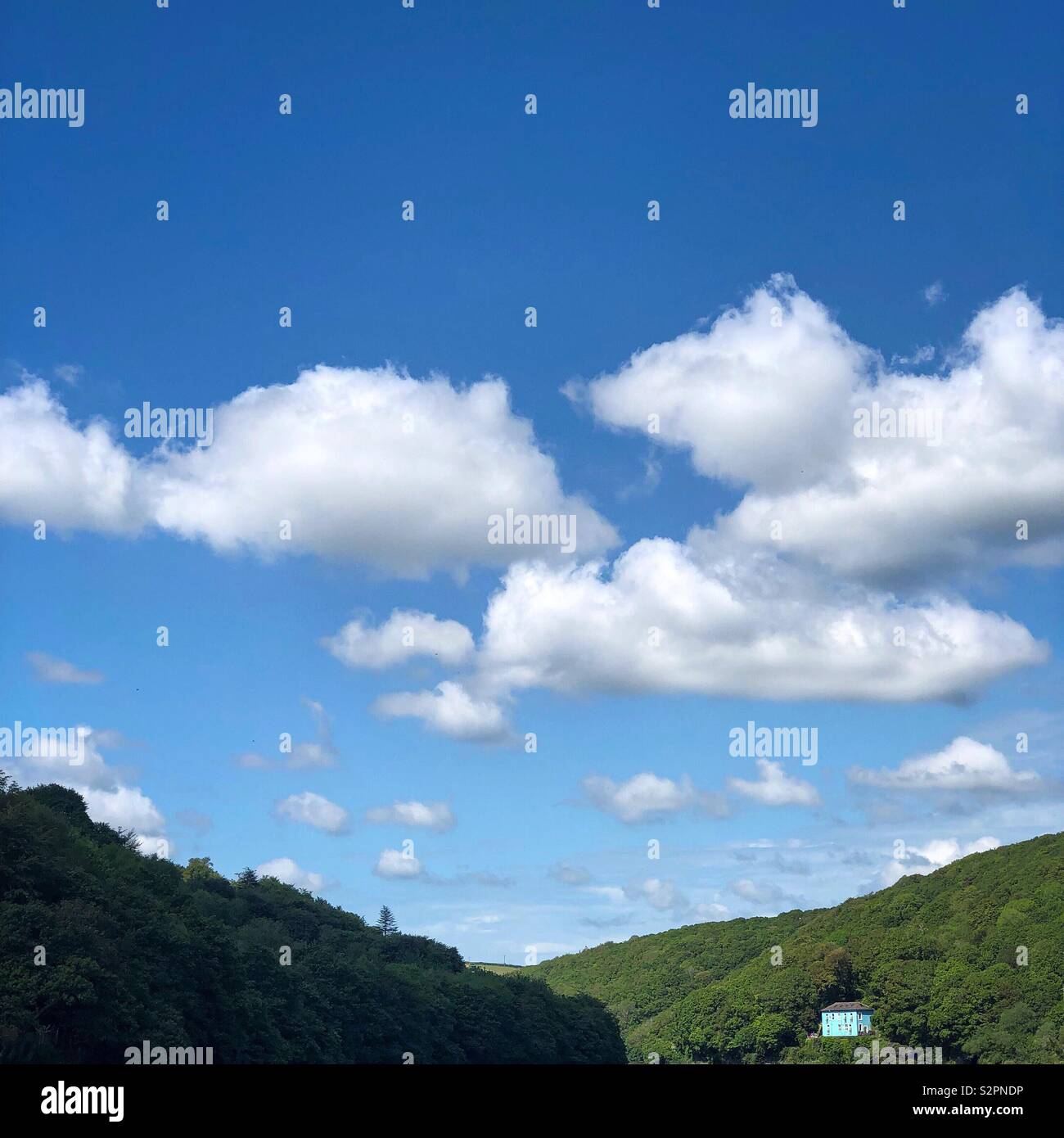 Little Blue House. - Smartphone Captured Stock Image