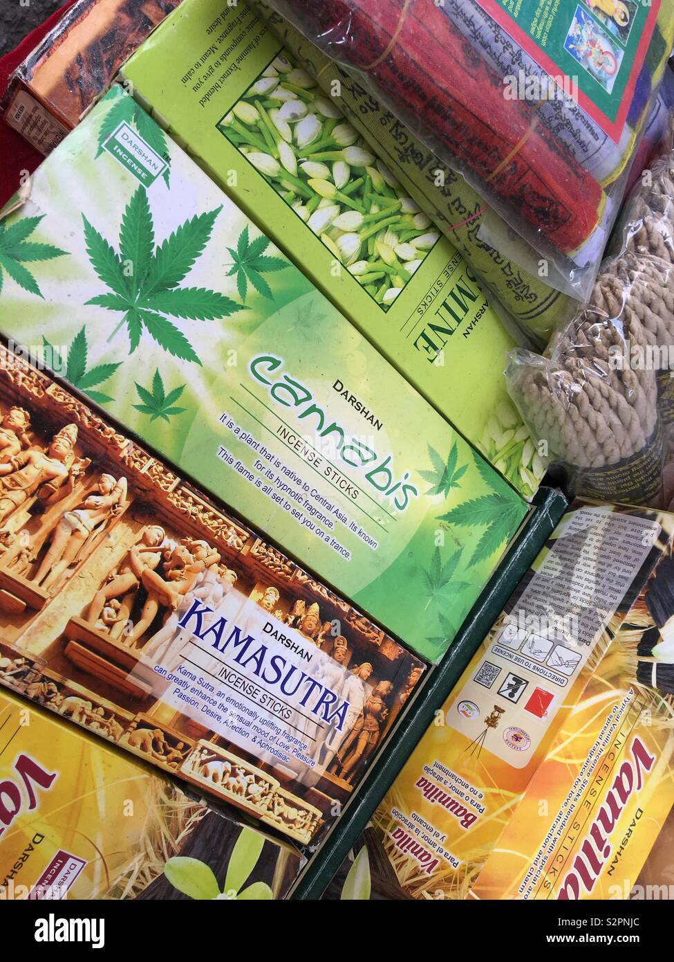 Different incense for sale at a local Nepali market Stock Photo Alamy