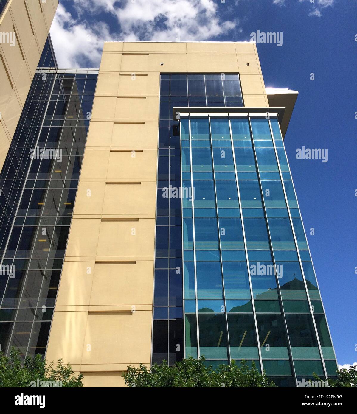 Detail of The Constitution Center, which houses the National Endowment for the Humanities and the National Endowment for the Arts, among others. Washington, D.C., United States - Smartphone Captured Stock Image