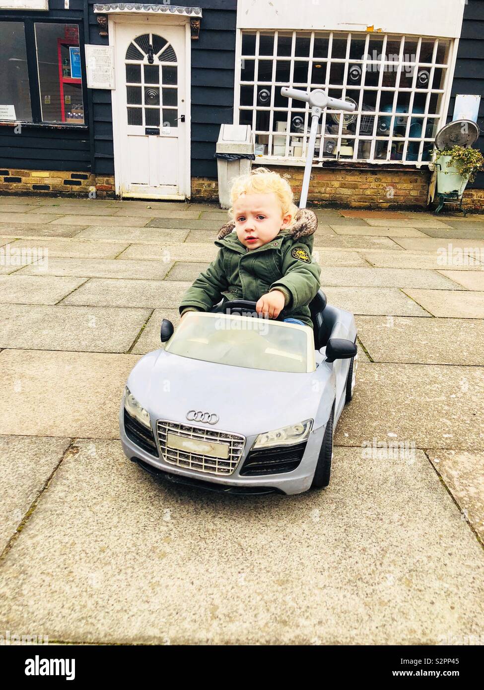 child sitting car