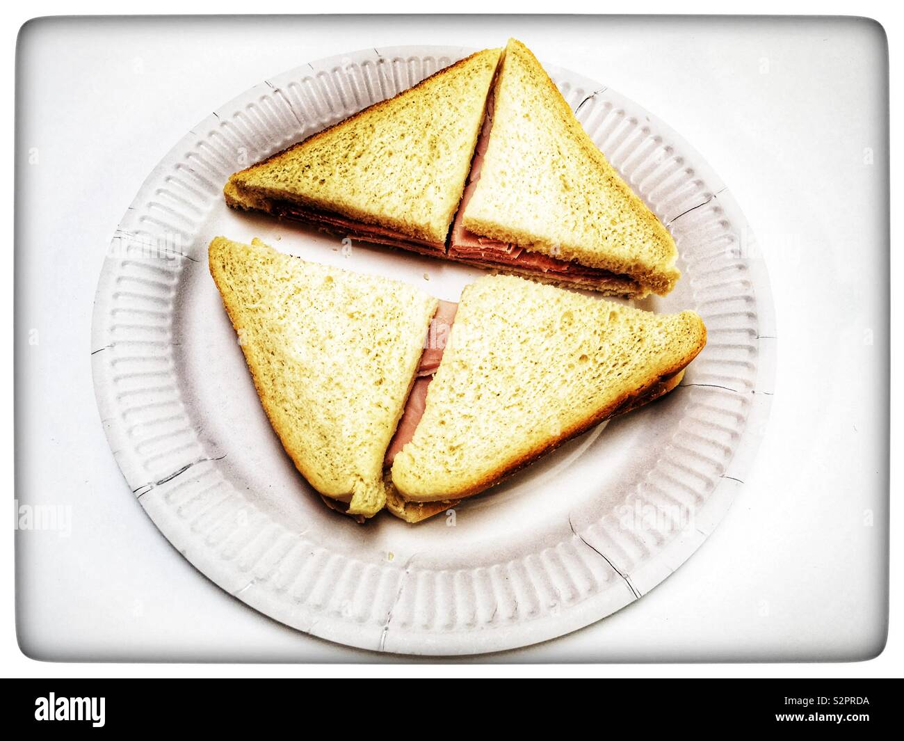 NHS Ham sandwich - Smartphone Captured Stock Image